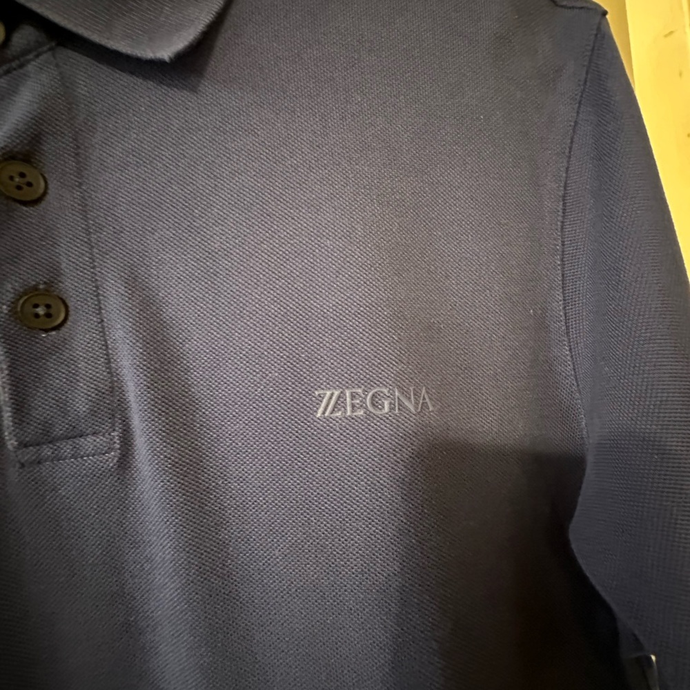 Zegna Navy Polo Shirt